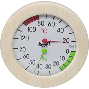 Badstutermometer / hygrometer rund 155mm